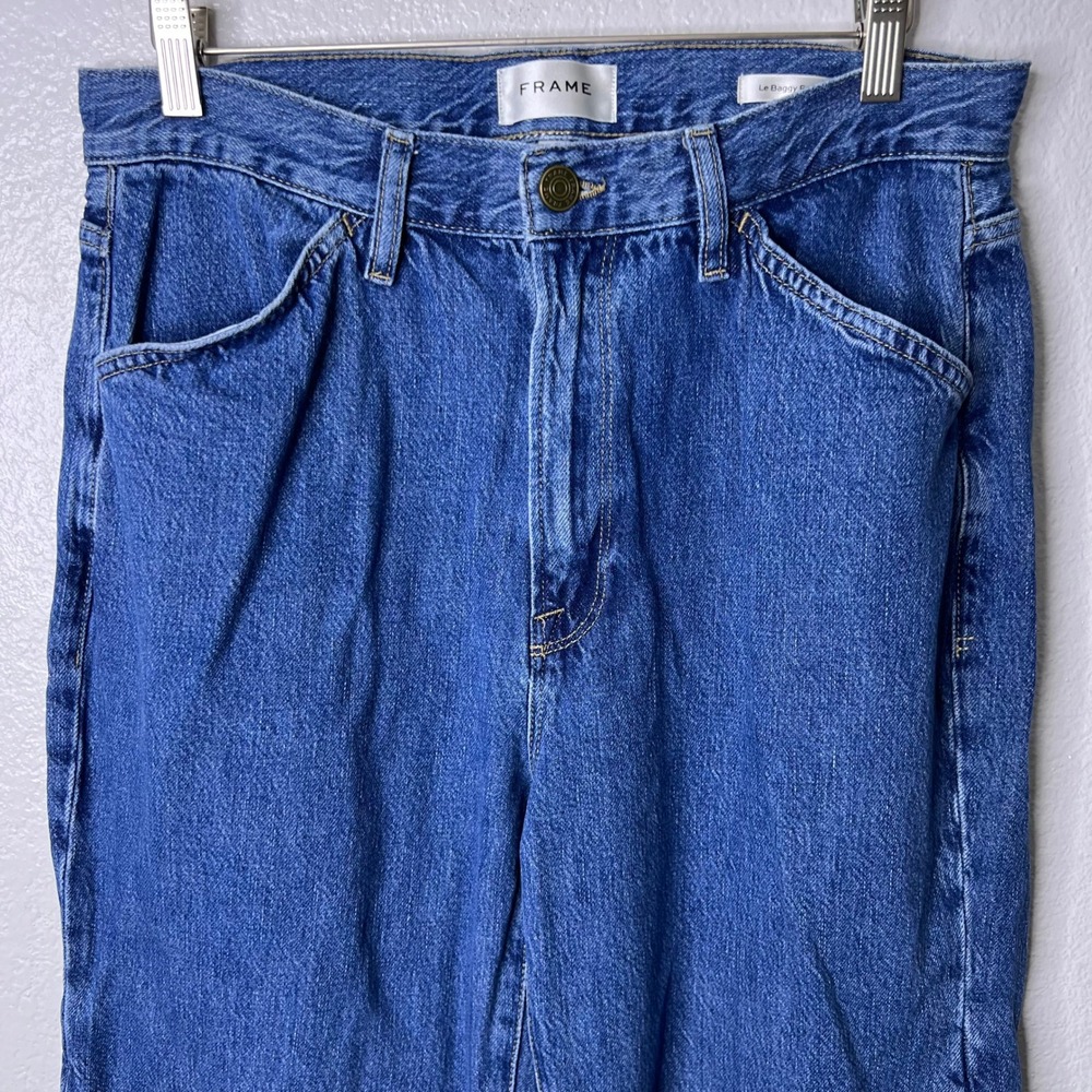 Frame Le Baggy Palazzo Wide Leg Jeans Ocean Drive Blue Women's Size 30 - Picture 4 of 11